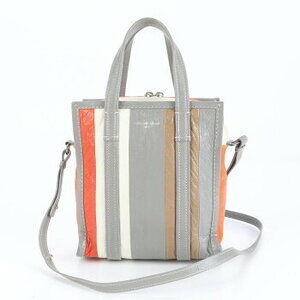Balenciaga Bazaar Shopper XS striped leather Crossbody Bag tote
